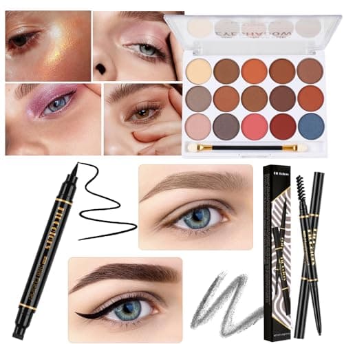 LYMYBETY Makeup Set, Cosmetic Make Up Starter Kit With Storage Bag Portable Travel Make Up Palette Eyeshadow Foundation Lip Gloss for Teenage & Adults (Style A) — view 5