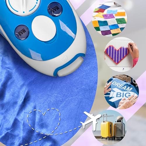 Duronic Travel Iron SI2 BE 375W Mini Irons with Variable Temperature Portable 50ml Blue Steam Iron For Holiday Quilting Crafts Compact Design for Travelling — view 6