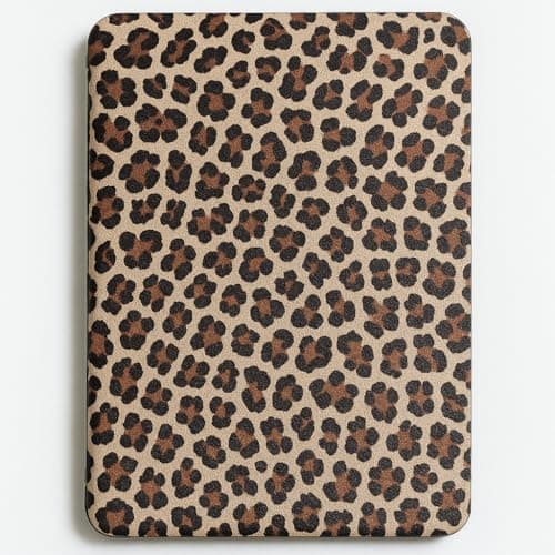 GARD® Case for 7" Kindle Paperwhite (12th Generation-2024) and Kindle Colorsoft Signature Edition - Book Style Folio Durable Vegan Leather Cover with Auto Sleep/Wake, Leopard Print — view 6