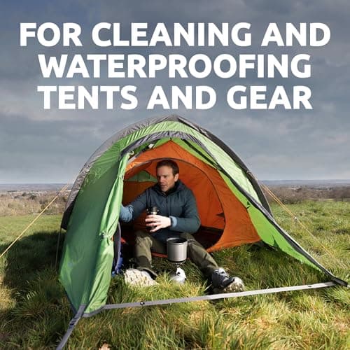Nikwax TENT & GEAR SOLARWASH 500ml + TENT & GEAR SOLARPROOF 500ml, Tent Waterproofing Spray and UV Blocker for Synthetic Weatherproof Textiles, Tent Cleaner and Waterproof Spray For Camping — view 2