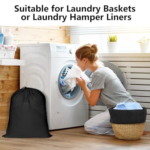 OTraki 2 PCS Travel Laundry Bag 40x50cm Drawstring Storage Bag Dirty Clothes laundry bag Foldable Storage Bag for Toys Camping Holiday Student Dorm College Apartment — view 6