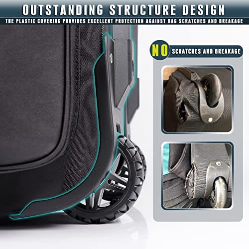 CHAMPKEY Premium Soft Padded Golf Travel Bag Flight with Wheels - 1200D Premium Oxford Fabric Golf Travel Cover — view 4