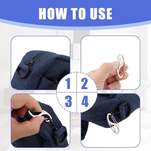 BOXOB 8pcs Zipper Clips Anti Theft, Double Sided Mini S Carabiner Zipper Locks Theft Deterrent Small Zippers Pull Locks Accessories for Luggage Suitcase Backpacks Purses Handbags Tents Keys — view 5