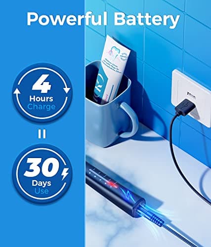 Electric Toothbrush with Travel Case 8 Brush Heads Rechargeable — view 2
