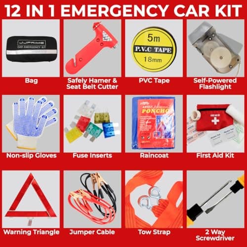 12-in-1 Car Emergency Kit UK | Car Breakdown Kit Warning Triangles for Cars — view 5