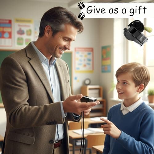ADLABLD 8-Pack Loud Safety Whistles with Lanyard - Black Plastic Emergency Whistles for Sports, Coaches, Lifeguards, Survival Kits & Outdoor Activities — view 5