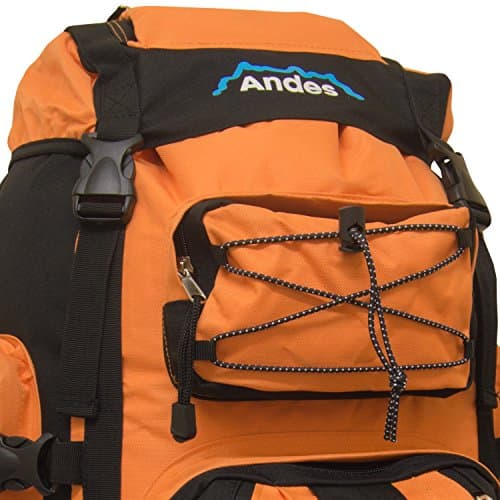 Andes Bright Orange Ramada 120L Extra Large Hiking Camping Backpack/Rucksack Luggage Bag — view 3