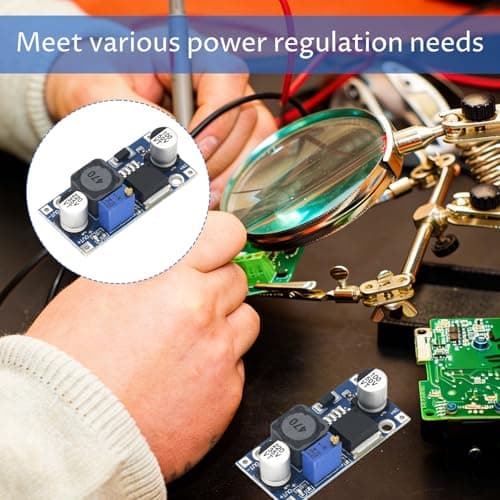 5 Pcs LM2596 Buck Converter Voltage Regulator, Adjustable Step Down Dc Dc Converter, 3.0-40V To 1.5-35V Output,High Efficiency for DIY Electronics,Arduino,Raspberry Pi Projects — view 6