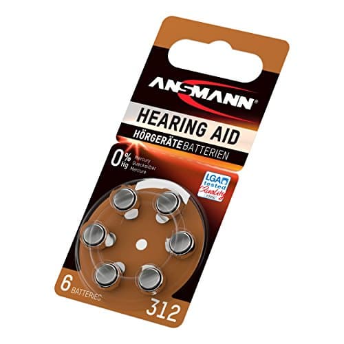 Ansmann Hearing Aid Batteries [Pack of 6] Size 312 Brown Zinc Air Hearing-Aid Suitable for Hearing Aids, Sound Amplifier - 1.45V Mercury — view 3