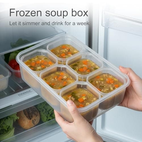 BLUE BAZAAR 7-Pack 6-Compartment Snack Organizers – Leakproof, Reusable & Stackable for Kids, Adults, School, Work, and Travel — view 4