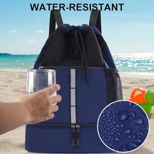 Risefit Waterproof Swimming Bags Drawstring Gym Bags Beach Bags Backpacks for Adults — view 2