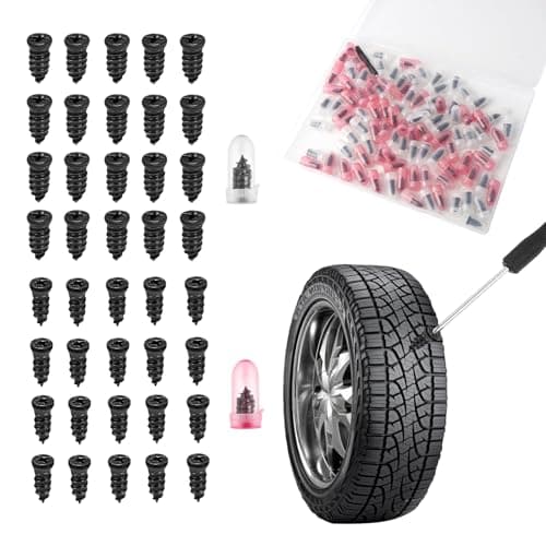 Luckwaii Tyre Repair Kit Rubber Nails 100Pcs Puncture Repair Screws