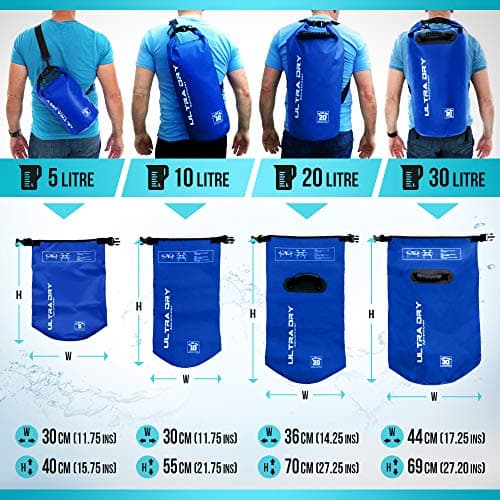 Premium Waterproof Bag, Sack with Phone Dry Bag and Long Adjustable Shoulder Strap Included, Perfect for Kayaking/Boating/Canoeing/Fishing/Rafting/Swimming/Camping/Snowboarding (Blue, 20 L) … — view 4