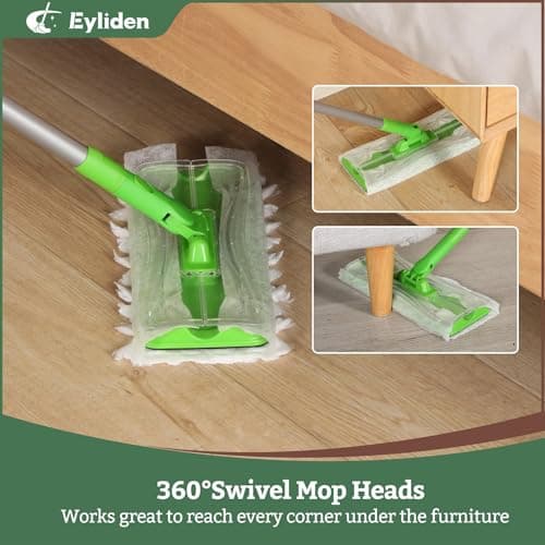 Eyliden Mop Starter Kit with 36 Refills(12 Wet Wipes + 24 Dry Cloths) — view 6