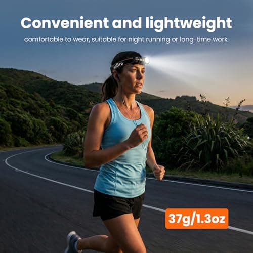 Sofirn HS10 Mini Headlamp 1100 Lumens, USB Rechargeable LED Headlamp with 8 Modes, Waterproof LED Flashlight with 5000K High 90CRI for Running, Jogging, Hiking, Fishing — view 3