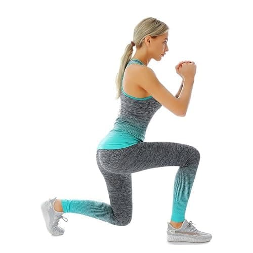 ZiaWorld Women's Workout Set, Gym Set Seamless Ribbed Casual Comfortable Vest Top High Waist Leggings Set, Sports Activewear Tracksuit Yoga Fitness Ladies Gym Wear, TURQUOISE, S/M — view 6