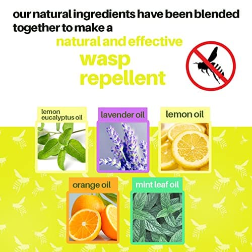 Wasp Shield | Compact 100% Organic Wasp Repellent | Contains No Deet | NO Skin Contact Required | Alternative to Wasp Killer Spray and Trap | For Indoor and Outdoor Use — view 4