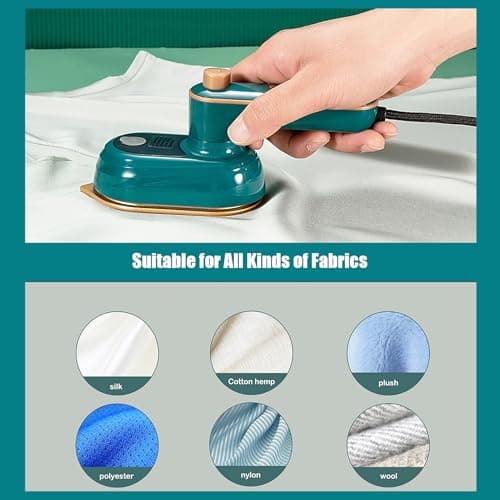 HOORayeah Travel Mini Steam Iron - 180° Rotating Foldable Handheld - Fast Heat Up - Lightweight Portable Steamer for Home Business and Travel — view 6