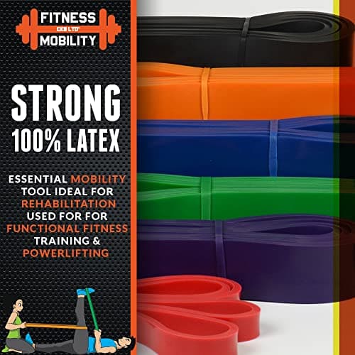 Mobility Resistance Bands YELLOW - By CKB LTD® | 0.64 cm 2-7kg SINGLE BAND For Assisted Pull Up Stretch Gym Fitness Calisthenics Gymnastics Loop Powerlifting Workout Ideal for Men Women Exercises — view 6