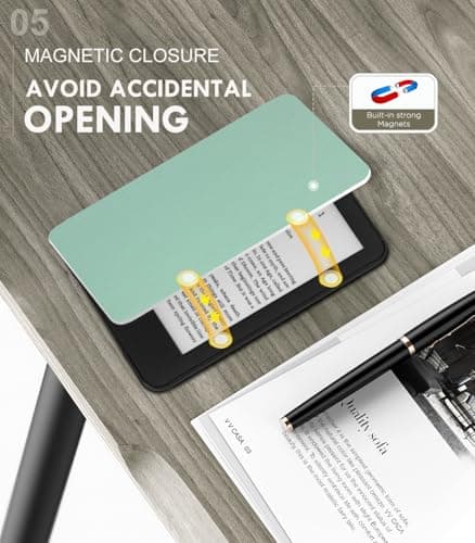 MoKo Case Fits 6" Kindle Basic 11th Generation 2024/2022, Agave Green — view 5