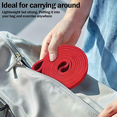 Pull Up Bands & Resistance Bands - Rubber Heavy Duty Loop Band for Men & Women Fitness - Muscle Strength Training - Assist Pull Ups & Gym Exercise (Red: 30-60bls) — view 4