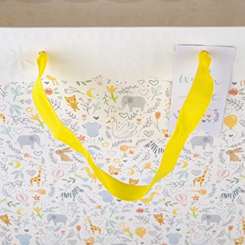 Hallmark Large New Baby Gift Bag - Cute Illustrated Design, Cute Animals Gift Bag — view 6