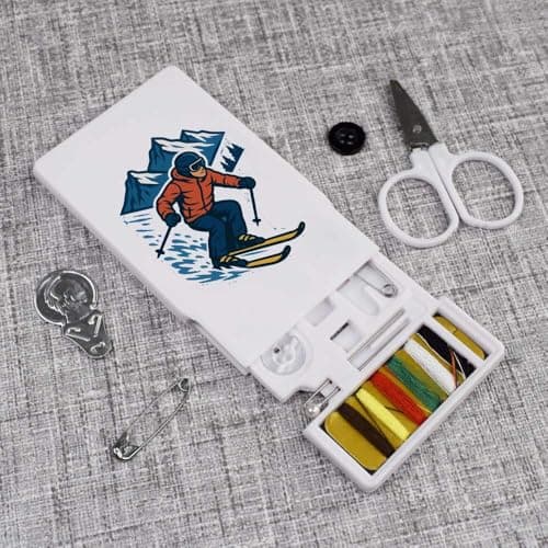 Azeeda 'Downhill Skiing' Mini Travel Sewing Kit (SE00039163) — view 2