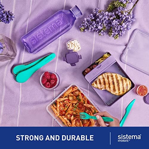 Sistema Square Sports Water Bottle | 725 ml | Leakproof Kids Water Bottle | BPA-Free | Assorted Colours (Not Selectable) | 1 Count — view 4
