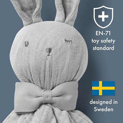 Elodie Details cozy Baby Comforter Cuddle Blanket Blinkie, essentials for Infant Babies and Toddlers, Newborn Gifts for Birthday Baby Shower in 100% Oeko-Tex Extra Soft Organic Cotton - Mineral Green — view 4