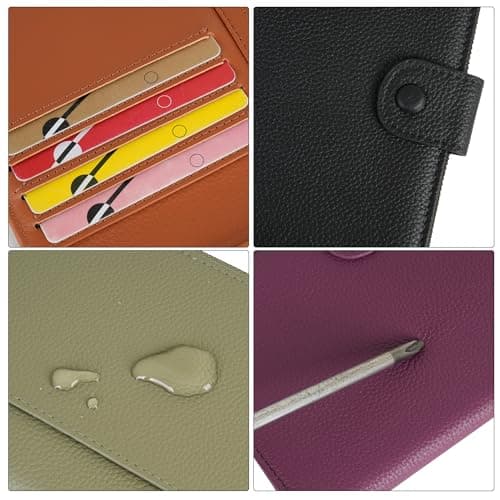 WASON Leather Passport Cover Travel Wallet RFID Blocking – Passport Holder Slot with Zipper Pocket for lD, Boarding Pass,Ticket, Cash, SD Card, Travel Essentials for Men and Women (Black) — view 6