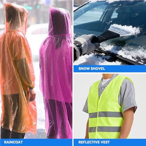 Compact Car Emergency Kit for New Drivers | Essential Roadside Tools with Jump Leads, Tow Rope, Safety Hammer, Warning Triangle & Mini First Aid Kit — view 6
