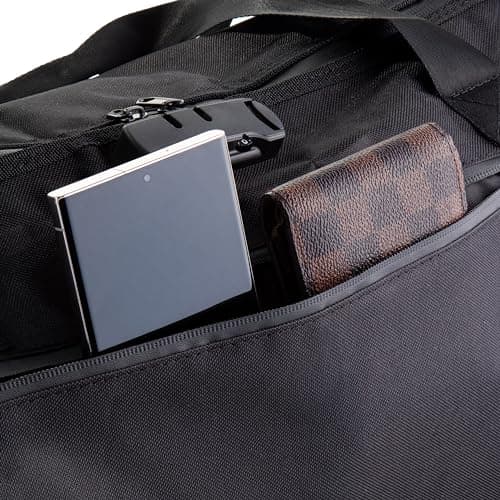 CALI Smell Proof Duffle Bag, Large Travel Storage, with Lock, Activated Carbon Lined (Black) — view 3