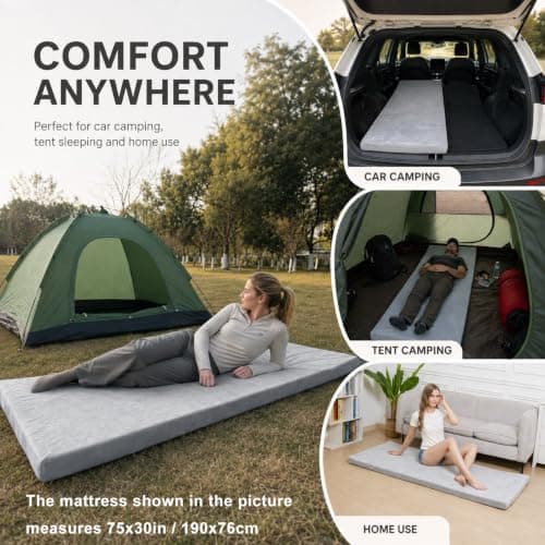 Foam Camping Mattress, Portable Sleeping Pad for Cot (Twin XL:79X38) — view 4