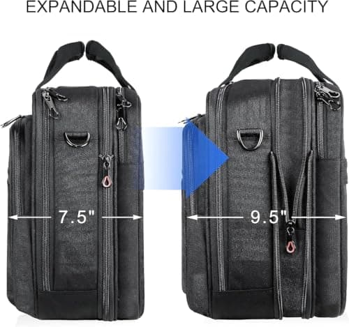 KROSER Laptop Bag Stylish Laptop Briefcase Shoulder Messenger Computer Bag — view 3