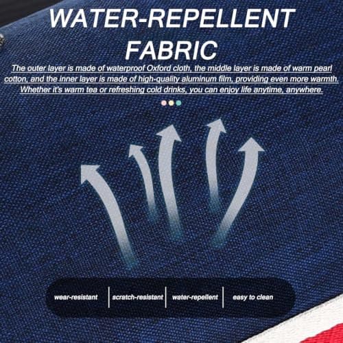 WSXQAZ Wine Cooler Bag, Water Bottle Carrier Bag with Shoulder Strap Insulated Bottle Cool Bag Insulated & Padded Portable Sports Water Bottles Bag for Men Women Hiking — view 5