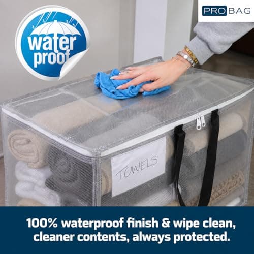 sackmaker Moving & Storage Bags – CLEAR - 100L - PREMIUM Grade, Reusable Zippered Tote for Moving House, Clothes Storage, Camping, Attic & More – Industrial Strength Laundry & Utility Bag (6) — view 4