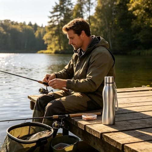 Wakuuea 1L Water Bottle Stainless Steel, Large Metal Bottle — view 2