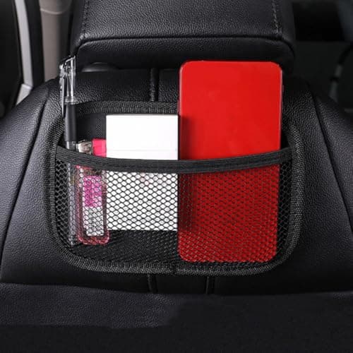 ifundom Car Door Pocket Organizer Mesh Net Bag 2pcs Black Oxford Cloth Easy Installation for Car Interior Phone and Miscellaneous Items Organizer — view 5