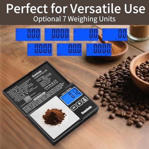 Homebuds 500g Digital Scales High Precision in 0.01g with LEVEL BUBBLE, Assured by Pocket Scales Professional Factory SINCE 2001, Kitchen Scales for Lab, Kitchen, Coffee, Jewelry; 2*AAA, Black — view 5