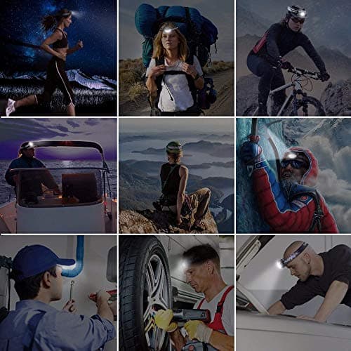 Boolavard Mini HeadLamp 4 Light Modes Waterproof R3+2 LED Super Bright Headlight Headlamp Torch Lantern with Headband Use 3xAAA batterys — view 6