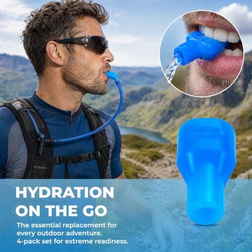 Vcuwni 4 Pack Silicone Replacement Bite Valves for Hydration Backpack with Bladder, Durable Leak-Proof Mouthpiece Valve, Universal Water Bladder Accessories for Hiking, Cycling and Outdoor Sports — view 6