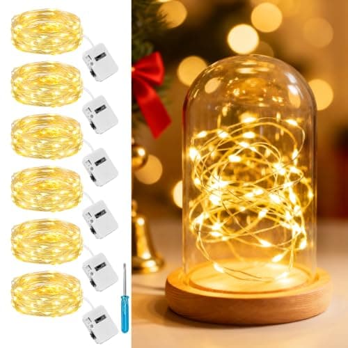 litogo 6 Pack Fairy Lights Battery Operated, 3 Modes Small String Lights