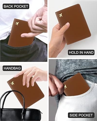 toTravelGear Passport Holder for Travel Essentials RFID Blocking PU Leather — view 5