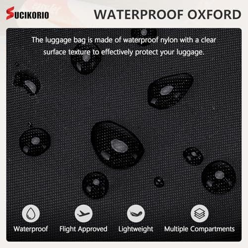 SUCIKORIO 56x45x25cm Jet 2 New easyJet Large Cabin Bags Underseat, 63L Waterproof Travel Duffle Bag Foldable Hand Luggage Bags Cabin Size Hospital Weekend Carry On Airport Bag for Planes, Men, Women — view 4