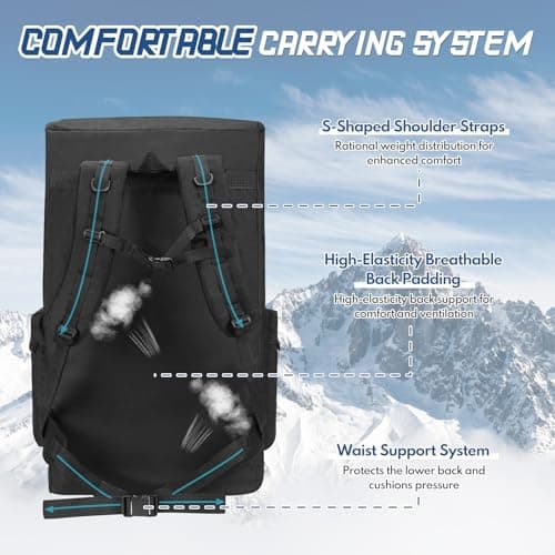 120L Hiking Camping Backpack Men Women Waterproof Large Capacity Hiking Rucksack Travel Backpack Outdoor Sport Travel Daypack Bag Molle Rucksack for Camping Hunting Travelling Trekking Climbing — view 5
