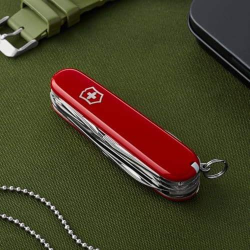 Victorinox Swiss Army Knife Huntsman - 15 Functions Pocket Knife - Red — view 2