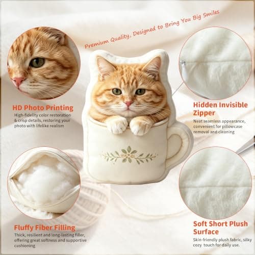Rainsar Custom Pillow with Picture, Personalised Cushion Face or Body Shape — view 6