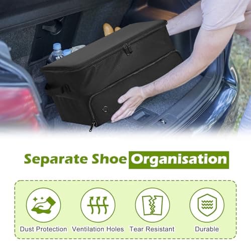ToKinCen Golf Trunk Organizer Travel Bag Car Golf Accessories Storage Bag Men's Golf Gear Locker Shoe Organizer Bag Storage Car Trunk Organizer Ideal for Golf Enthusiasts Gifts — view 5