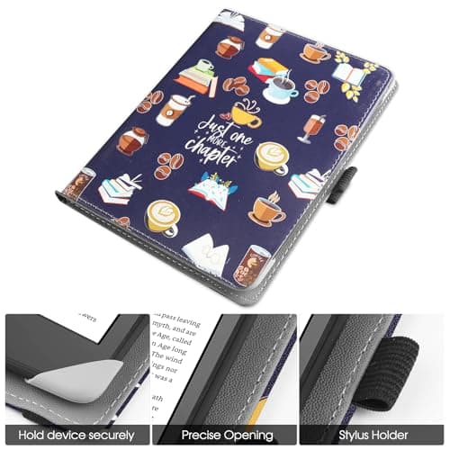 HGWALP Universal Stand Case for 6/6.8/7 inch paperwhite,Premium PU Leather Stand Cover with Handstrap Compatible with All 6" 6.8" 7" Kindle Paperwhite/Colorsoft/Kobo/Pocketook/Sony eReaders-JOMC — view 2
