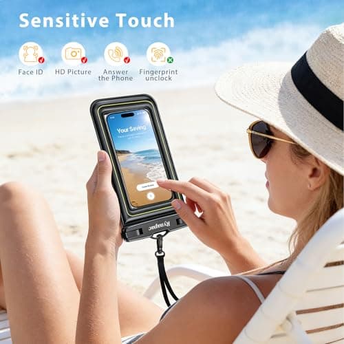 Rynapac Floating Waterproof Phone Pouch Up to 7", 2 Pack IP68 Dry Bag Case — view 5
